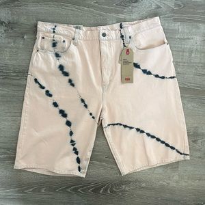 🆕 Levi's® 569 Tie-dye Loose Straight-Fit 12 1/2" Inseam Denim Jean Shorts